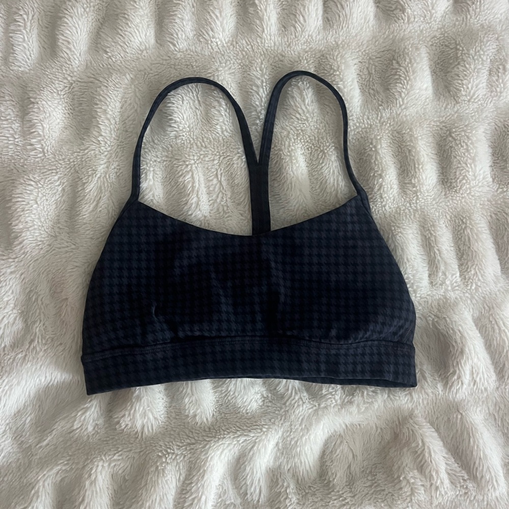 Lululemon Athletica Navy Checkered Sports Bra